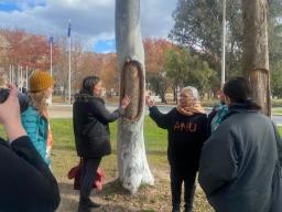 Aunty Matilda House on a cultural tour with participants in the 2023 program