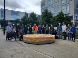 Participants and program convenors pictured on their first field trip with Wally Bell