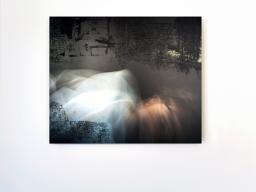 Kate Baker (NSW) - 2020 Finalist. 'Between Intimacy and Trepass #4,' 2019 hand and digital print on silver mirror 1000 x 1200 x 30
