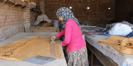 Block printing with dabu Image credit: Meherose Borthwick