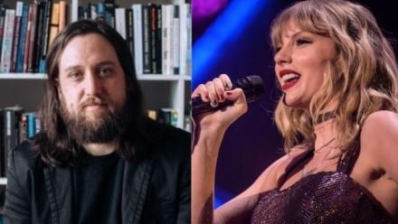 Images: Dr. Pat O'Grady and Taylor Swift (Photo from ANU Reporter)