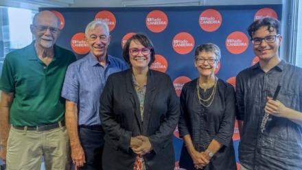 Image: interview with Georgia Stynes on ABC radio on 6 December. TLC President Ted Briggs, Past President Graeme Taylor, Georgia Stynes, Secretary Margaret Adamson and Dante Costa (from left to right).