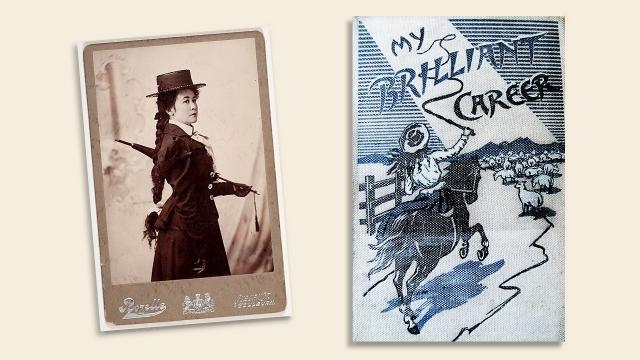 Covers of Miles Franklin's "My Brilliant Career" (1901); & "All That Swagger" (1936)