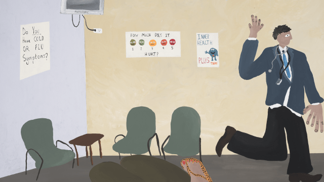 Image: Jackson Taylor, Patient, Patient, 2024, acrylic on canvas, 80 x 120 cm. Photographer: Brenton McGeachie. 2024 recipient of the John & Elizabeth Baker Honours Scholarship (Due to size constraints, the cover image shows only a portion of the original artwork).