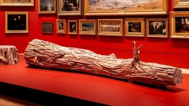 'Fell' by Ashley Jameson Eriksmoen. Commissioned by the National Gallery of Victoria, Melbourne. Purchased with funds donated by Esther Frenkiel OAM and David Frenkiel, 2023