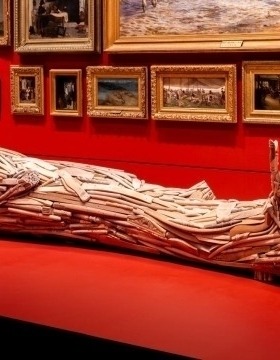 'Fell' by Ashley Jameson Eriksmoen. Commissioned by the National Gallery of Victoria, Melbourne. Purchased with funds donated by Esther Frenkiel OAM and David Frenkiel, 2023