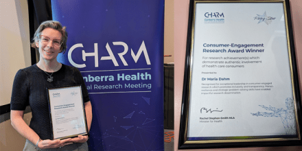 Dr Mary Dahm from ICH wins inaugural ACT Health CHARM Rising Stars Award