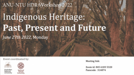 ANU-NTU HDR Workshop 2022 Indigenous Heritage: Past, Present and Future